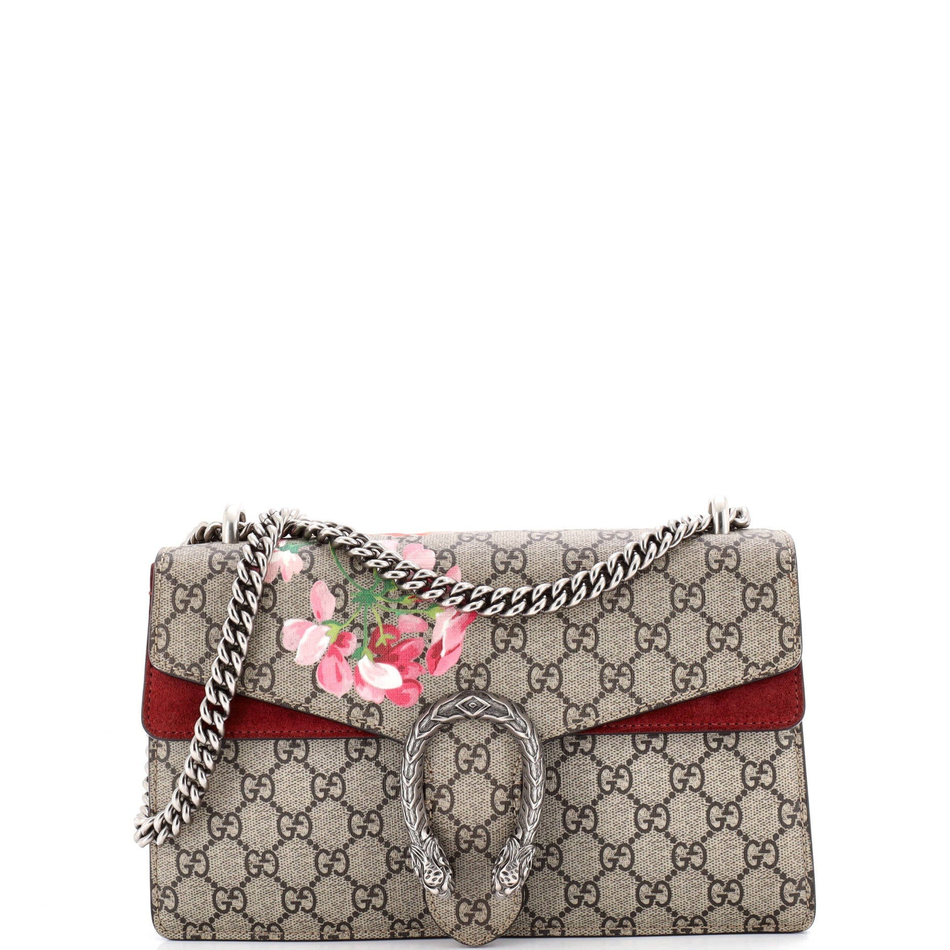 Dionysus Bag Blooms Print GG Coated Canvas Small