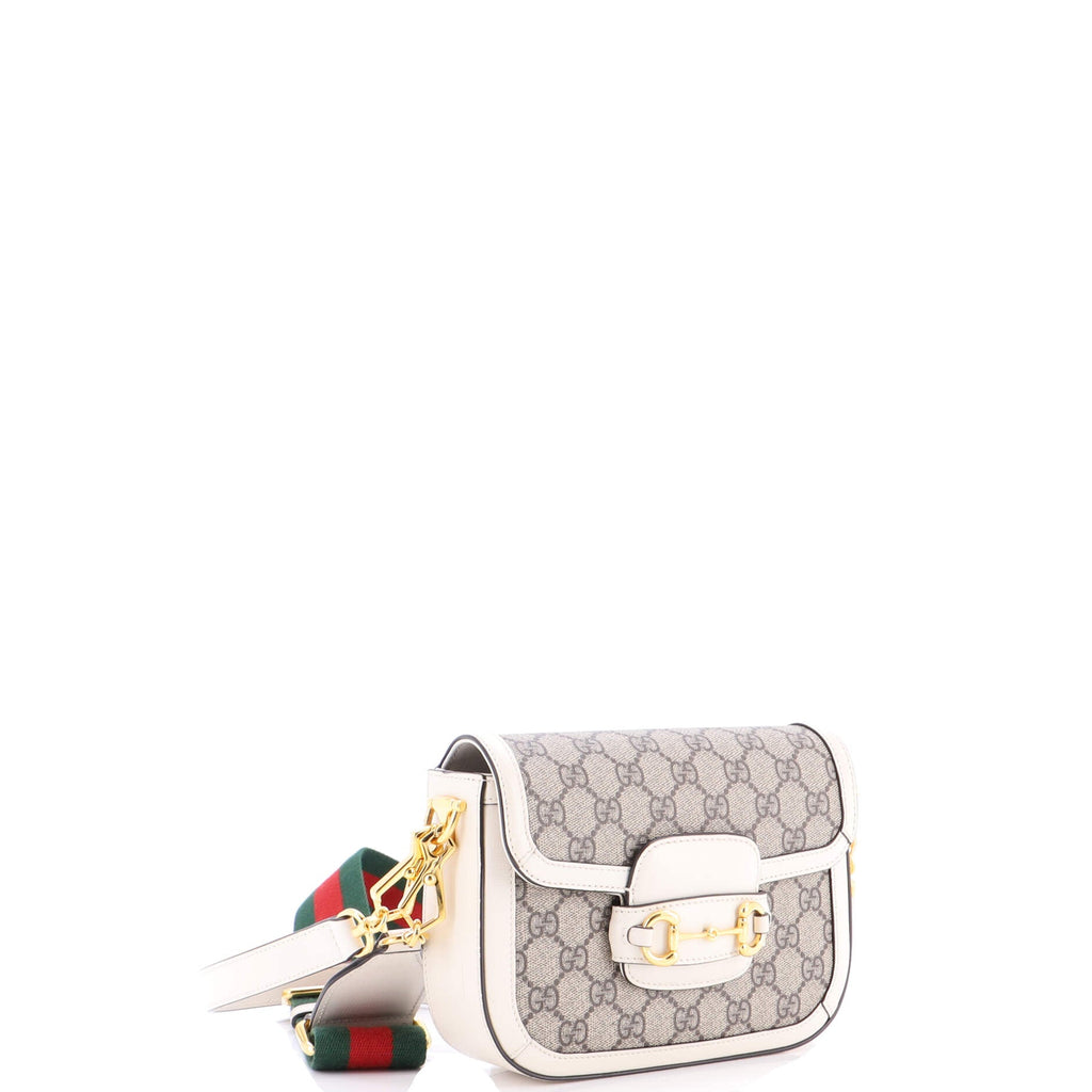 Horsebit 1955 Shoulder Bag GG Coated Canvas with Leather Mini