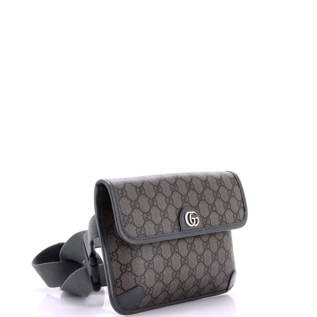Ophidia Flap Belt Bag GG Coated Canvas with Leather