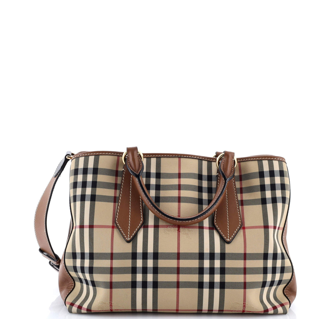 Ballingdon Tote Horseferry Check Canvas and Leather Medium