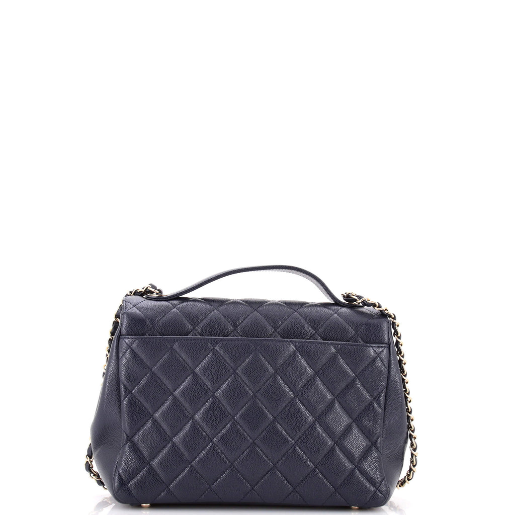 Business Affinity Flap Bag Quilted Caviar Large