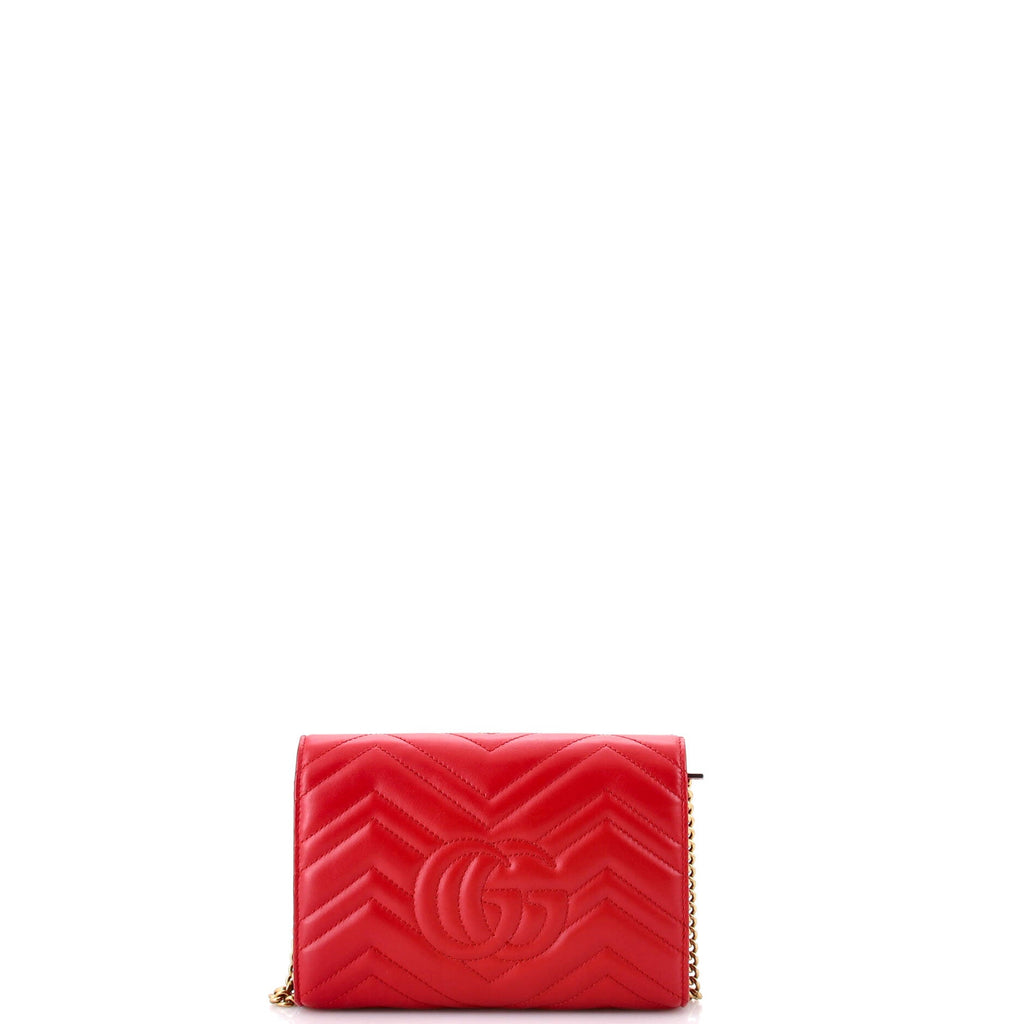 GG Marmont Chain Wallet Matelasse Leather Mini