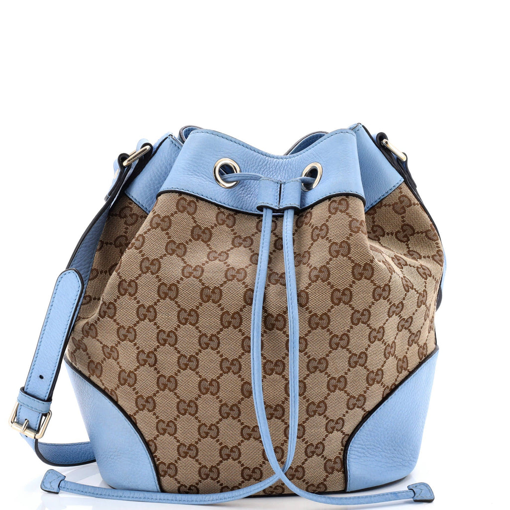 Classic Bucket Bag GG Canvas with Leather Medium
