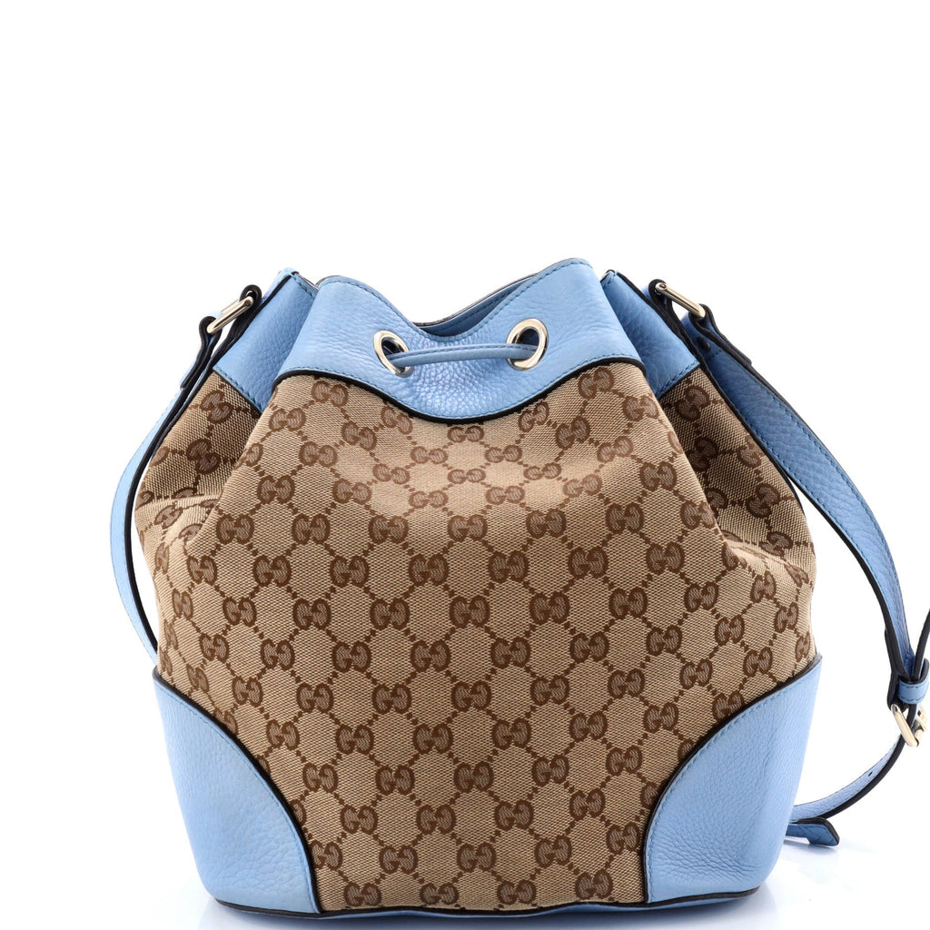 Classic Bucket Bag GG Canvas with Leather Medium