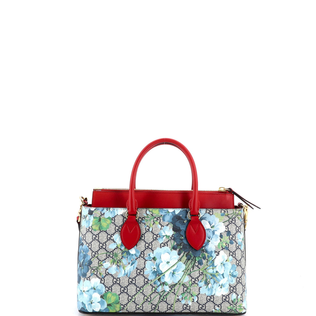 Linea A Convertible Tote Blooms Print GG Coated Canvas Small