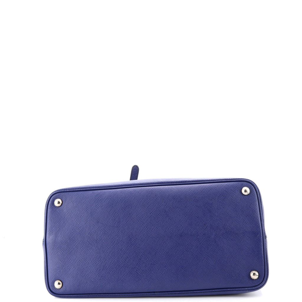 Belted Strap Cuir Double Tote Saffiano Leather Medium