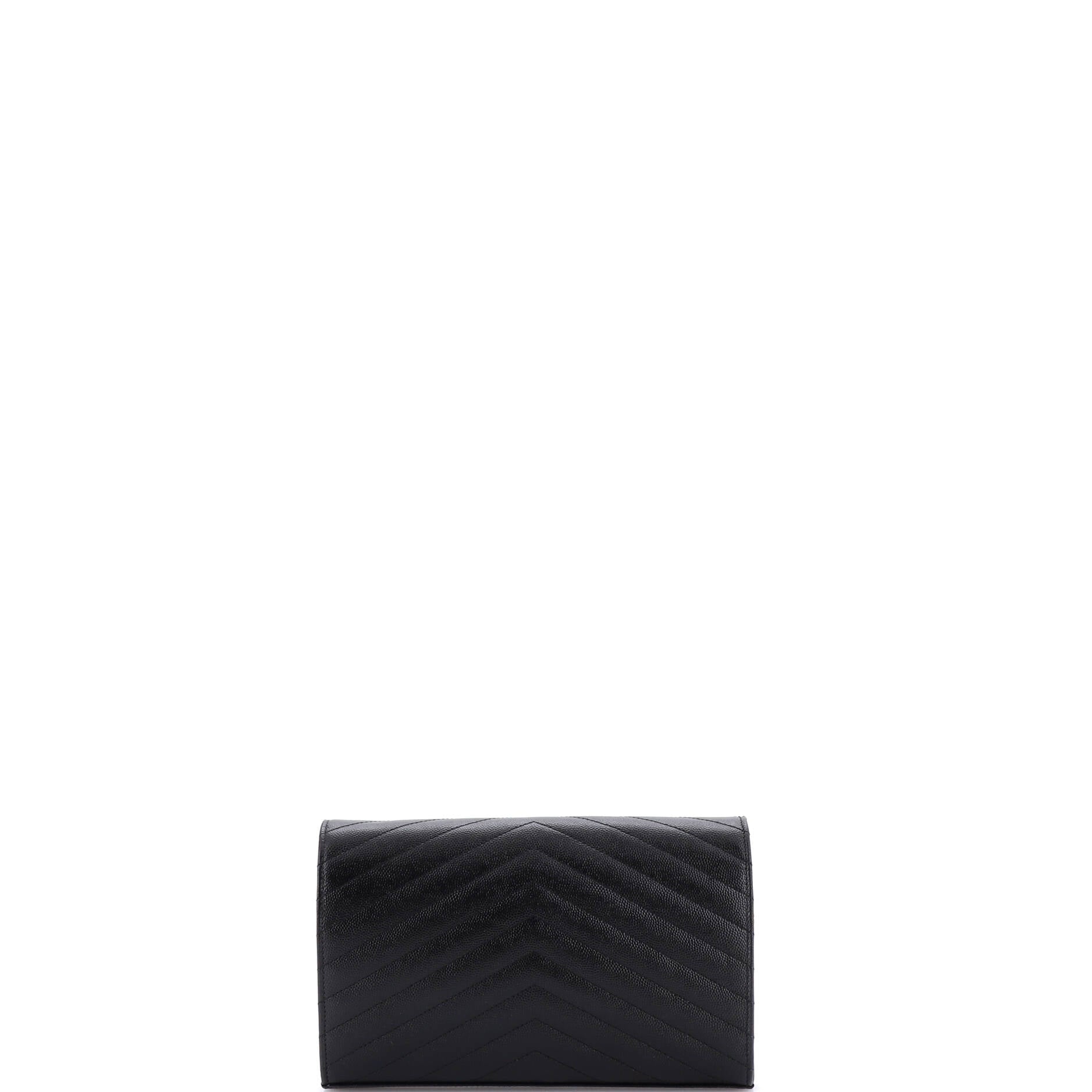 Classic Monogram Wallet on Chain Matelasse Chevron Leather Medium