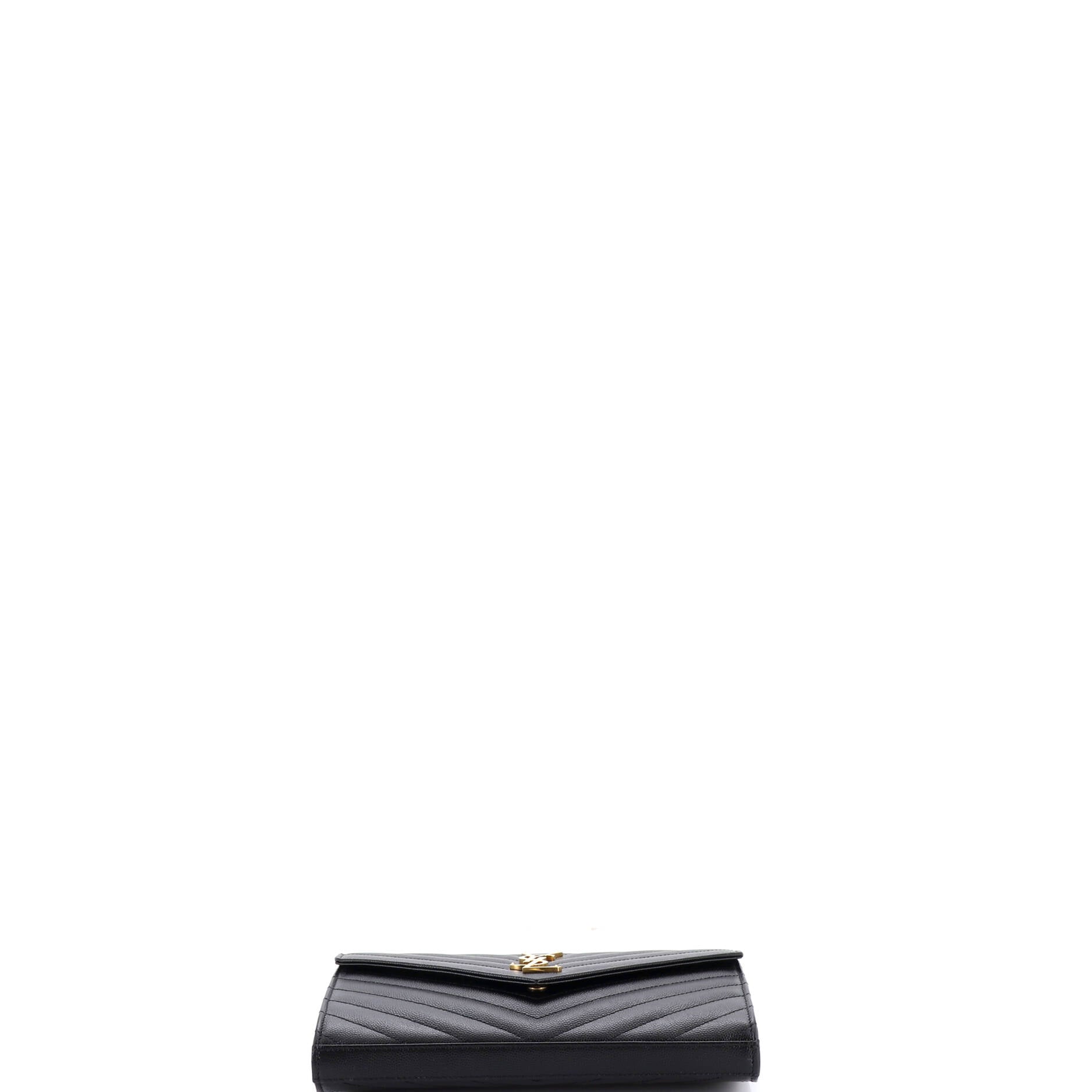 Classic Monogram Wallet on Chain Matelasse Chevron Leather Medium