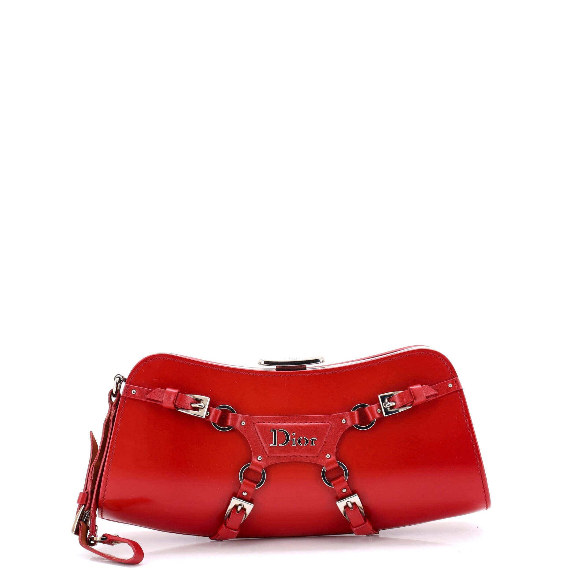 Vintage Bondage Wristlet Clutch Leather Small
