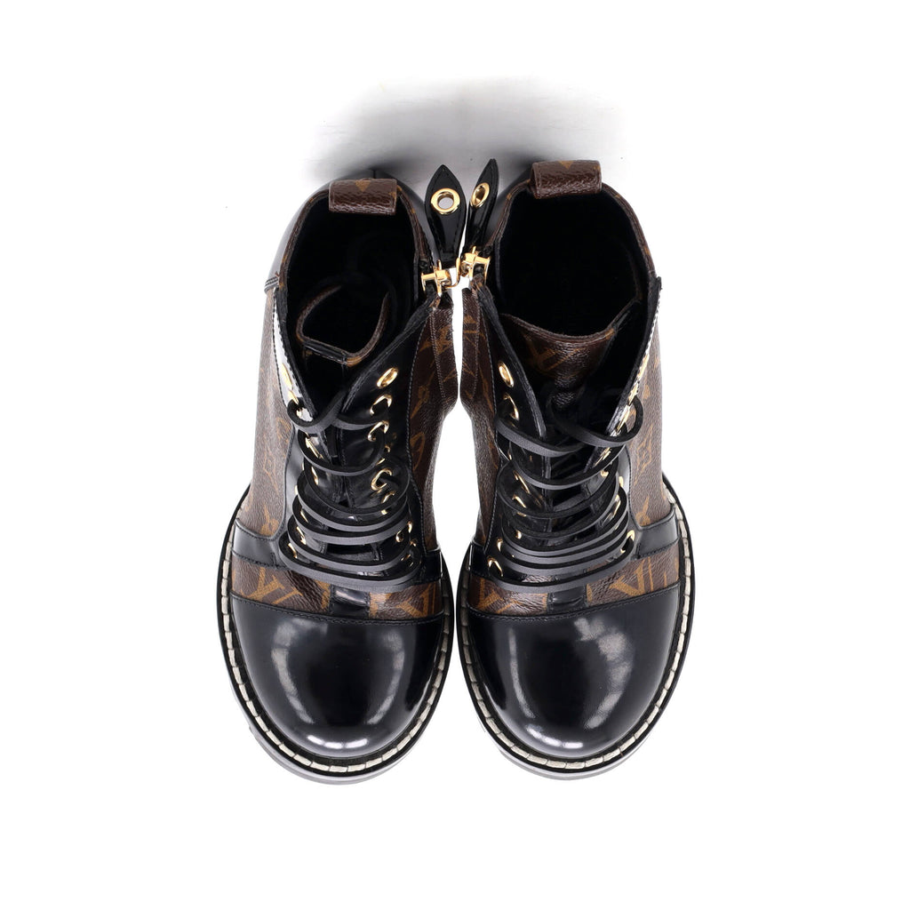 Women's Star Trail Ankle Boots Monogram Canvas with Patent