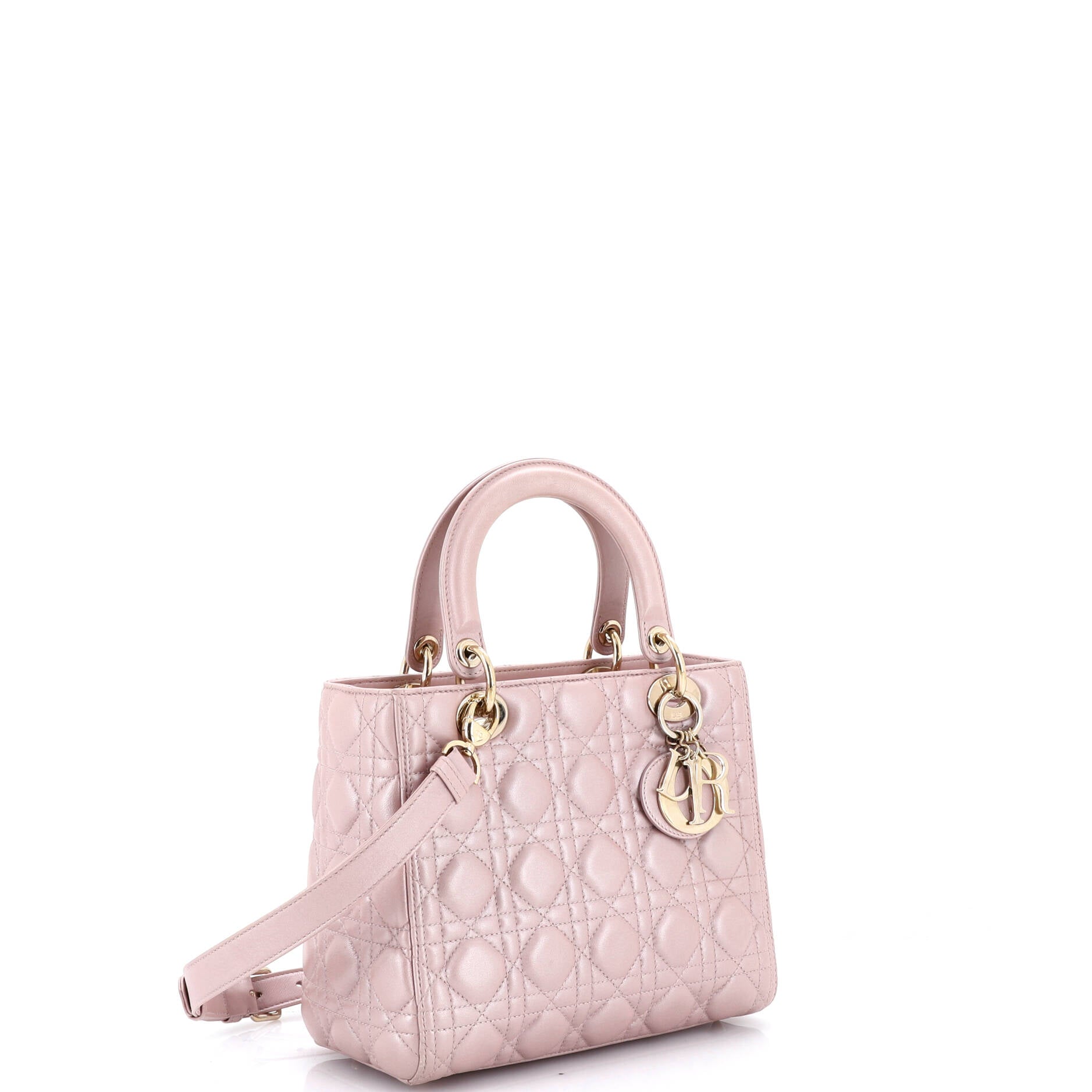 Lady Dior Bag Cannage Quilt Metallic Leather Medium