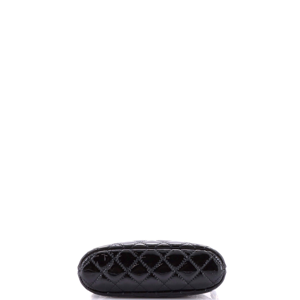 CC Dome Zip Crossbody Bag Quilted Patent Mini