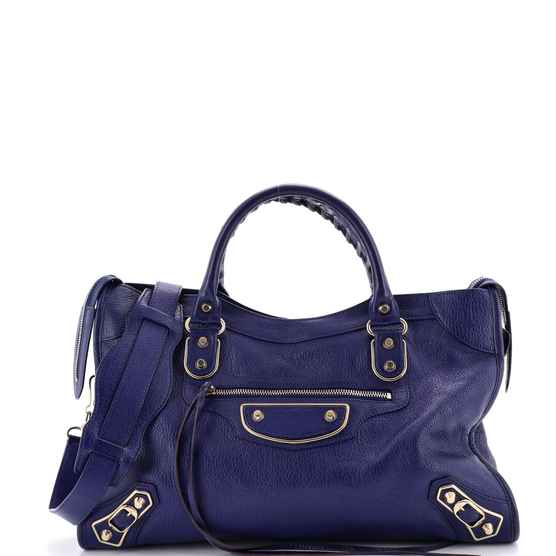 City Classic Metallic Edge Bag Leather Medium