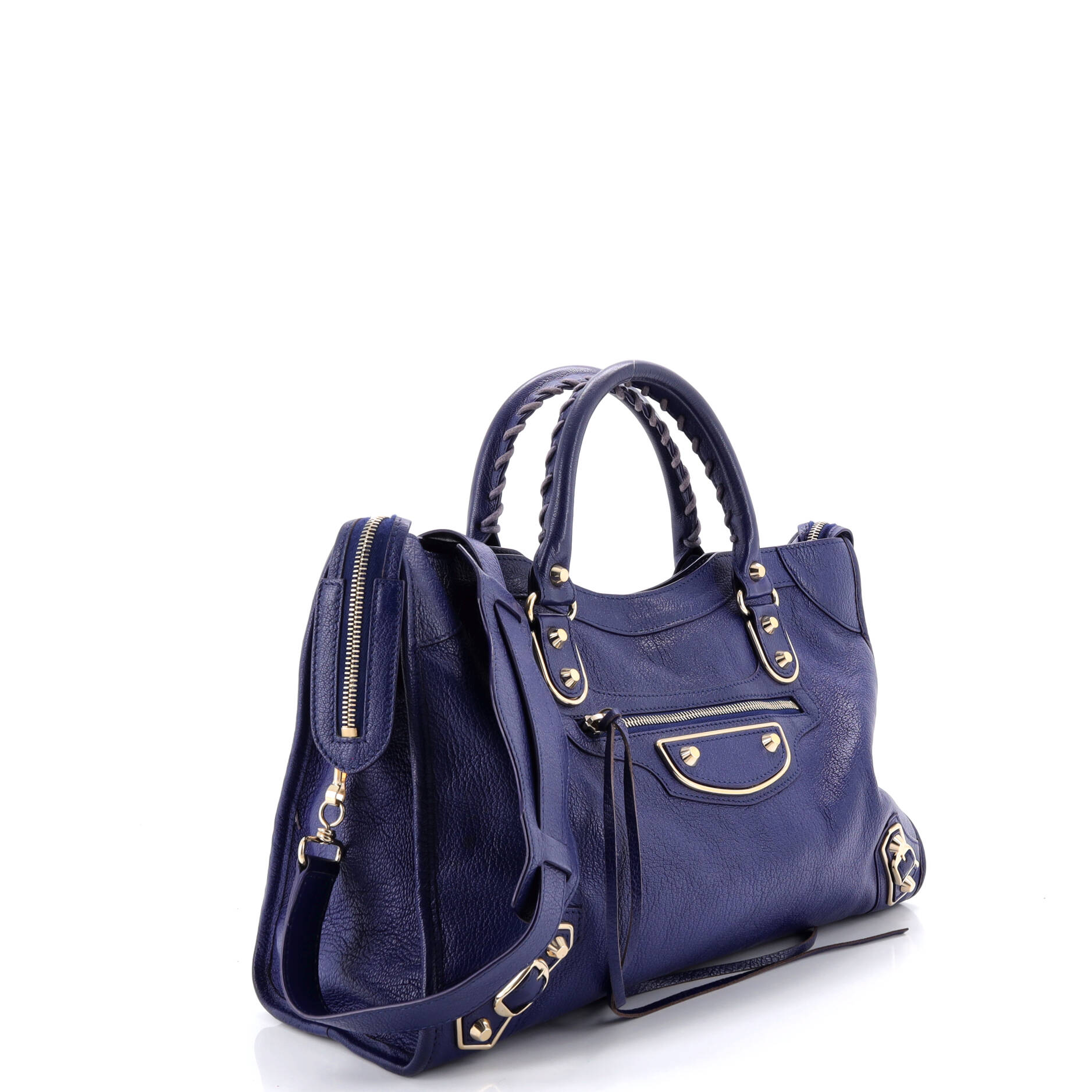 City Classic Metallic Edge Bag Leather Medium