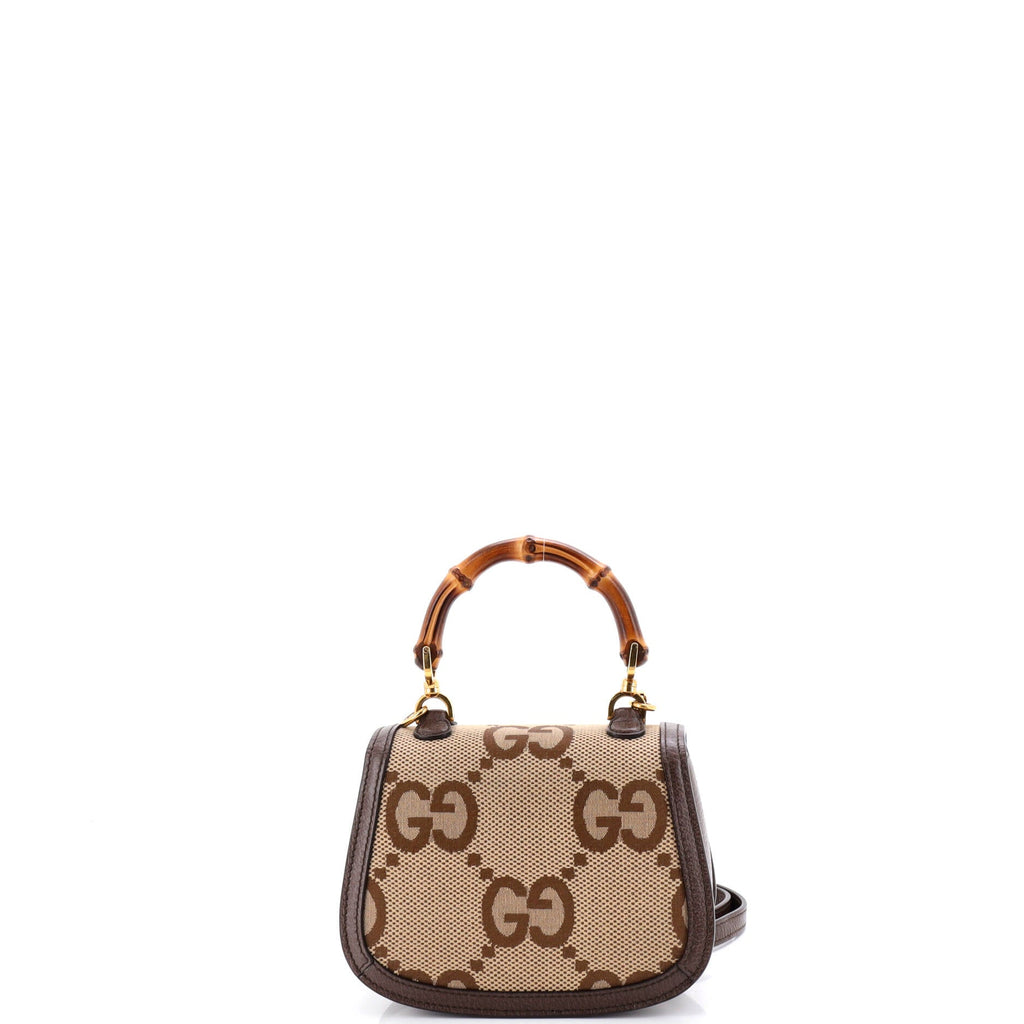 Bamboo 1947 Top Handle Bag Jumbo GG Canvas Mini