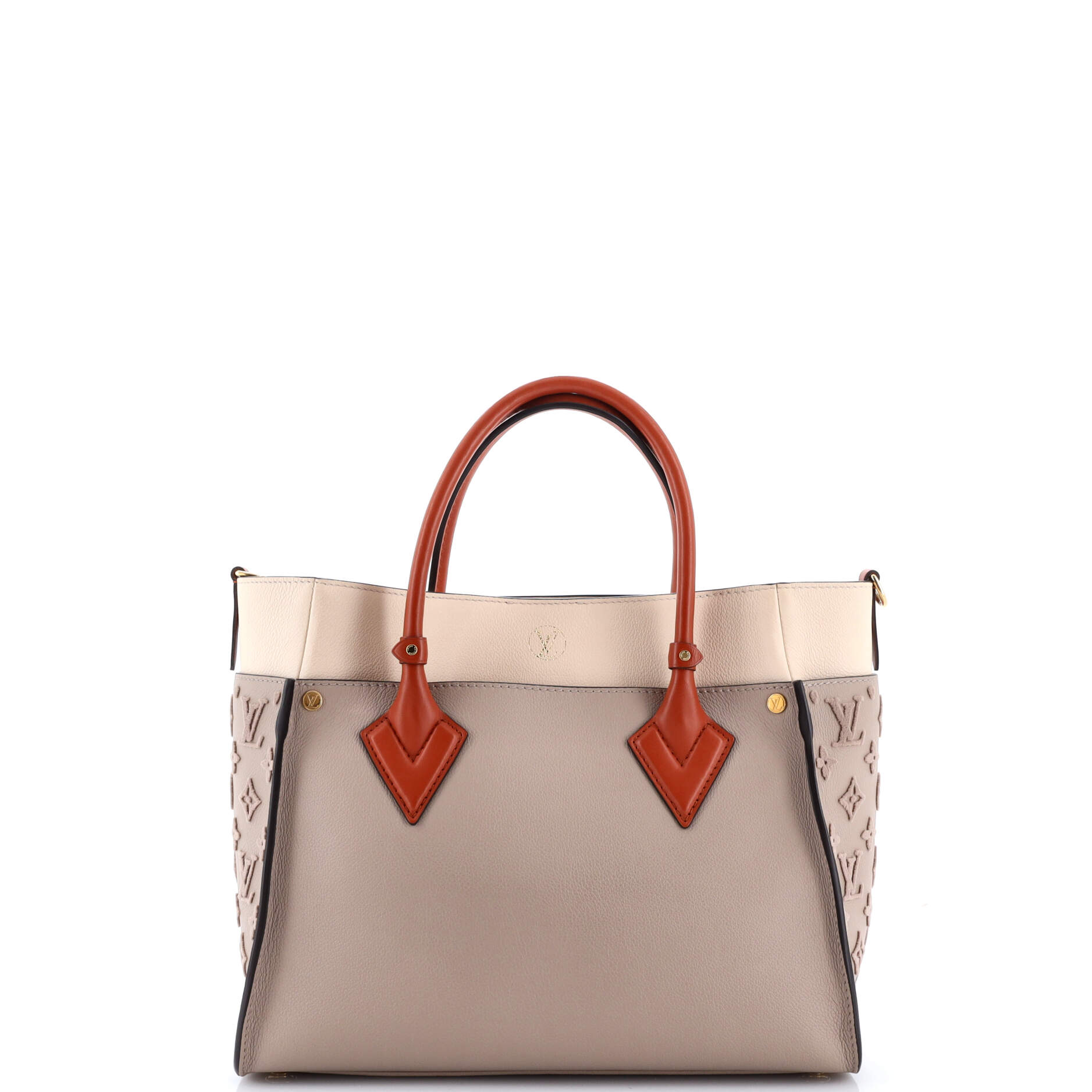 On My Side Tote Monogram Tuffetage Leather MM