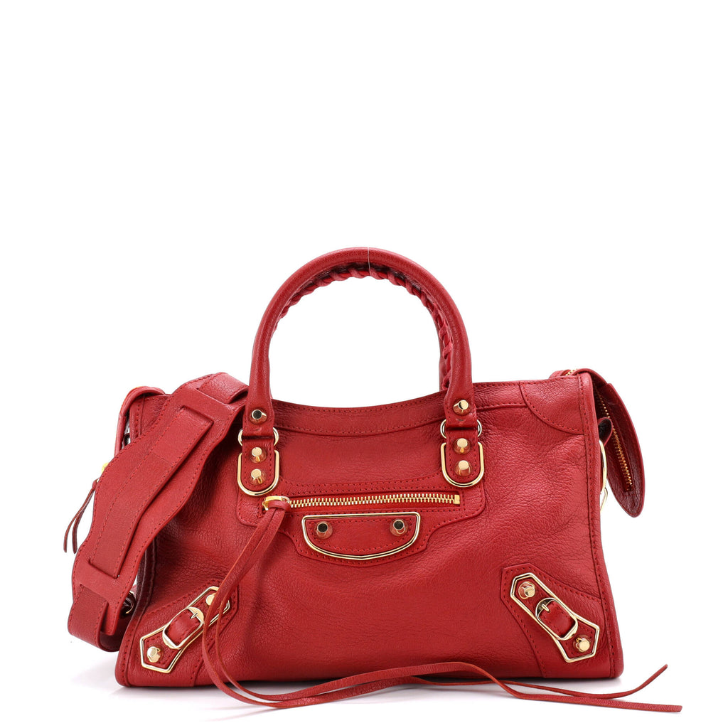 City Classic Metallic Edge Bag Leather Small