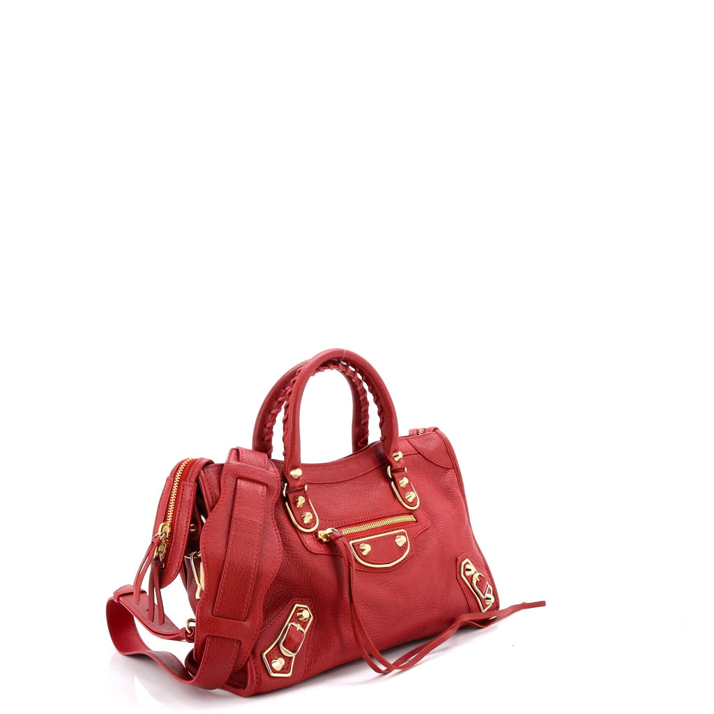 City Classic Metallic Edge Bag Leather Small
