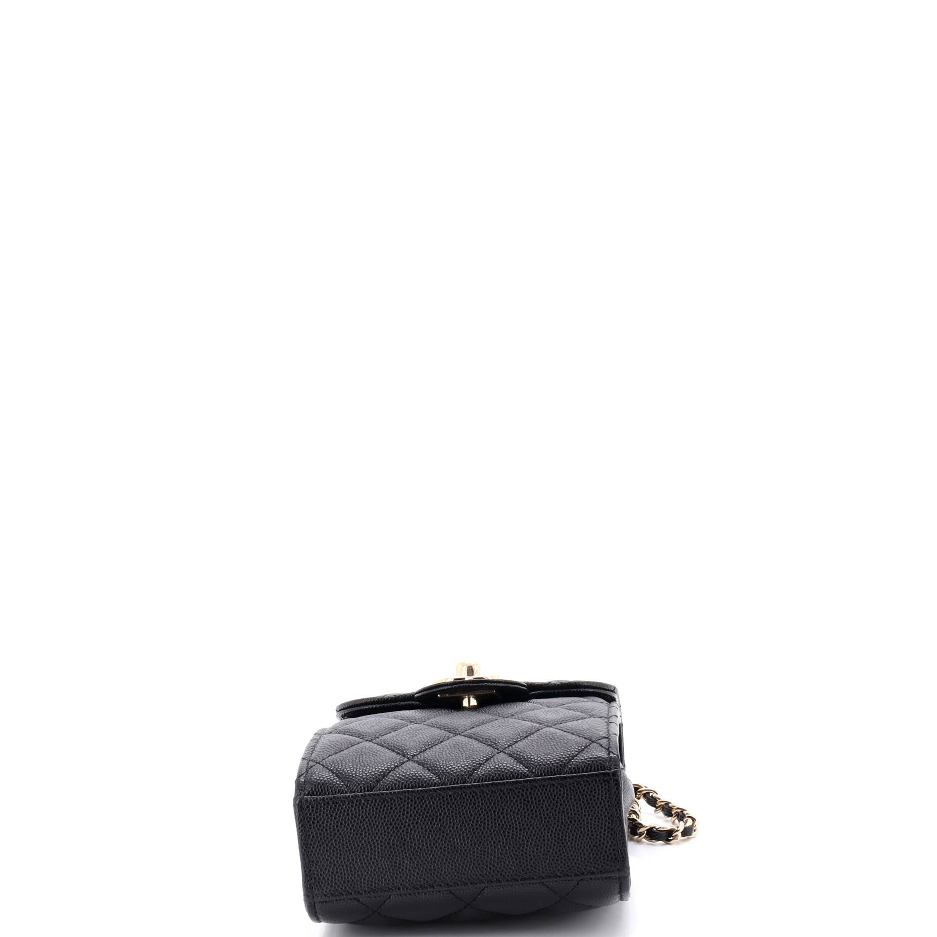CC Flap Phone Holder Crossbody Bag Quilted Caviar