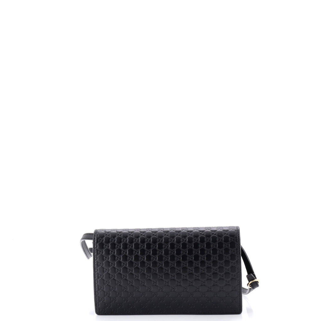 Wallet on Strap Microguccissima Leather