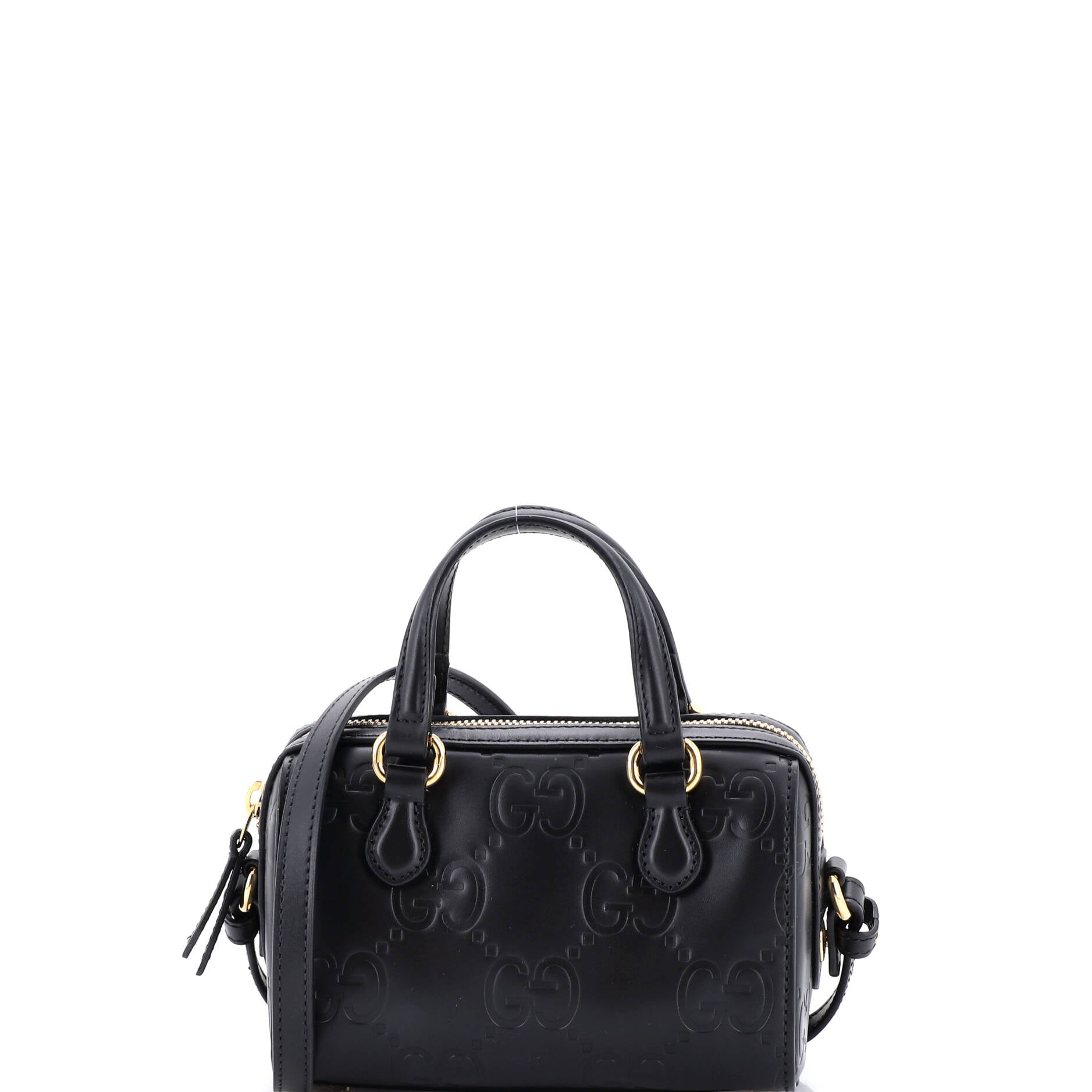 Convertible Top Handle Bag Jumbo GG Embossed Leather Mini