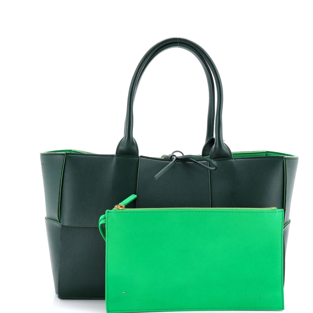 Arco Tote Maxi Intrecciato Leather Small
