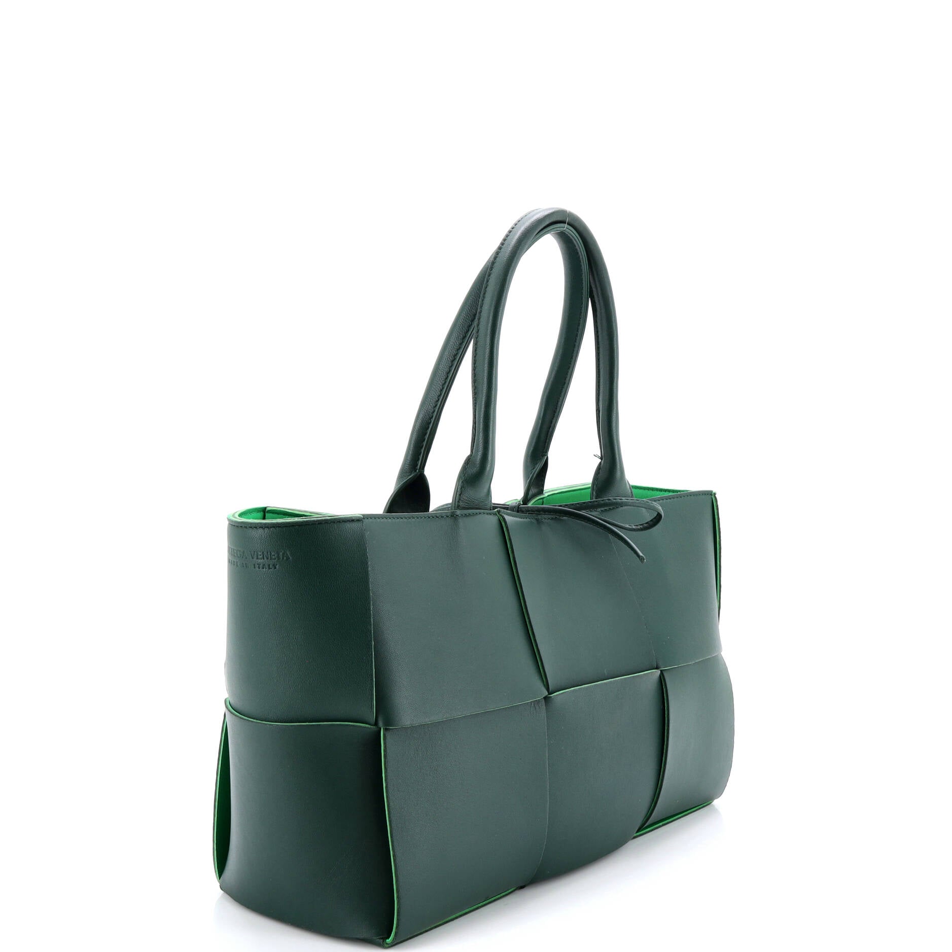 Arco Tote Maxi Intrecciato Leather Small