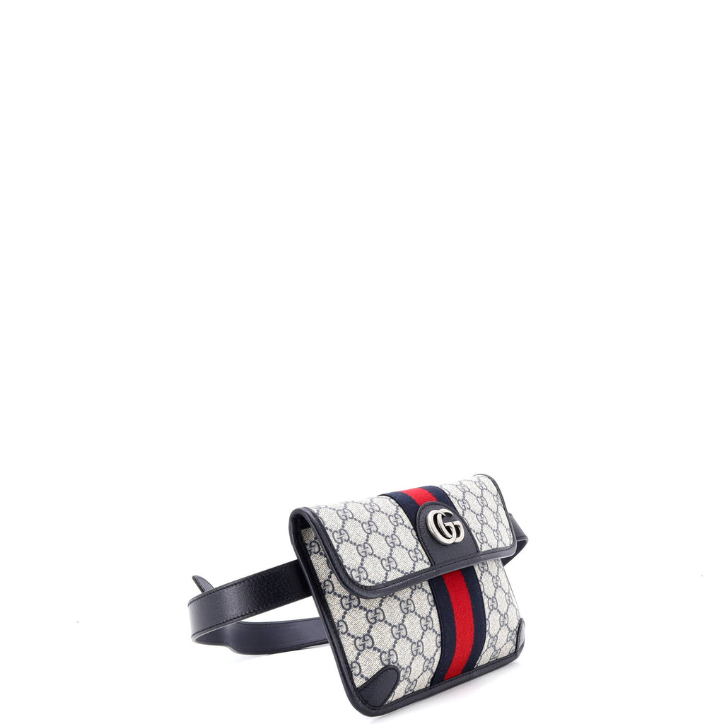 Ophidia Flap Belt Bag GG Coated Canvas with Leather