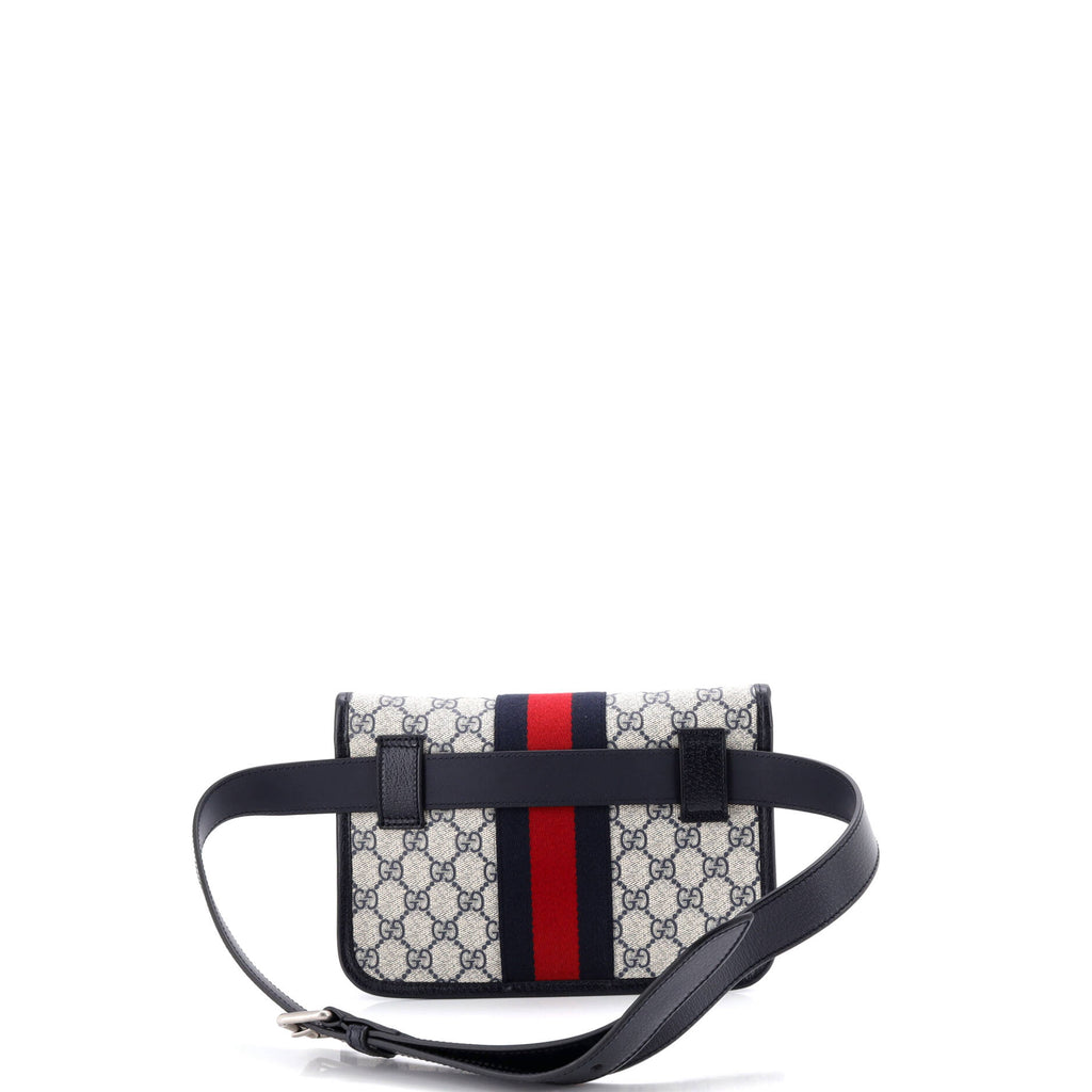 Ophidia Flap Belt Bag GG Coated Canvas with Leather