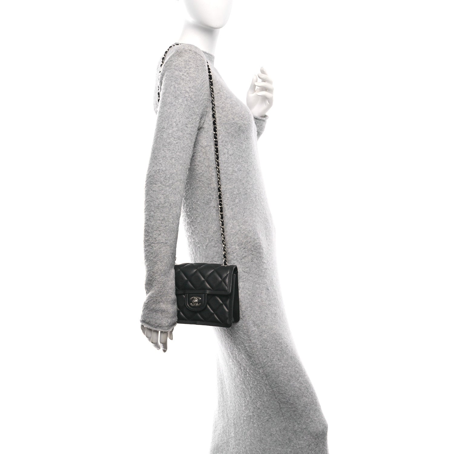 Caviar Quilted Mini Sweet Classic Flap Black