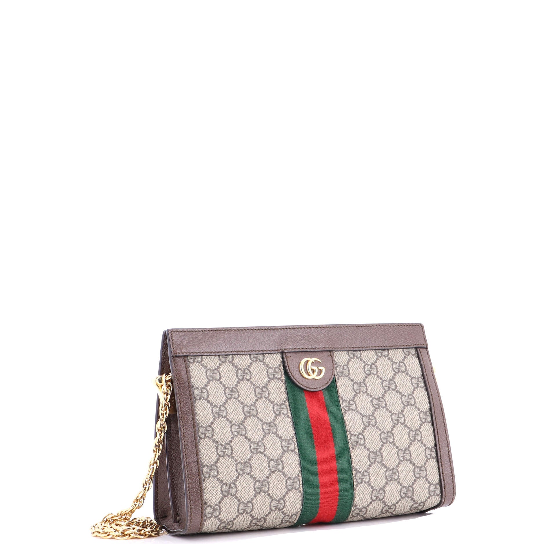 Ophidia Chain Shoulder Bag GG Coated Canvas Small