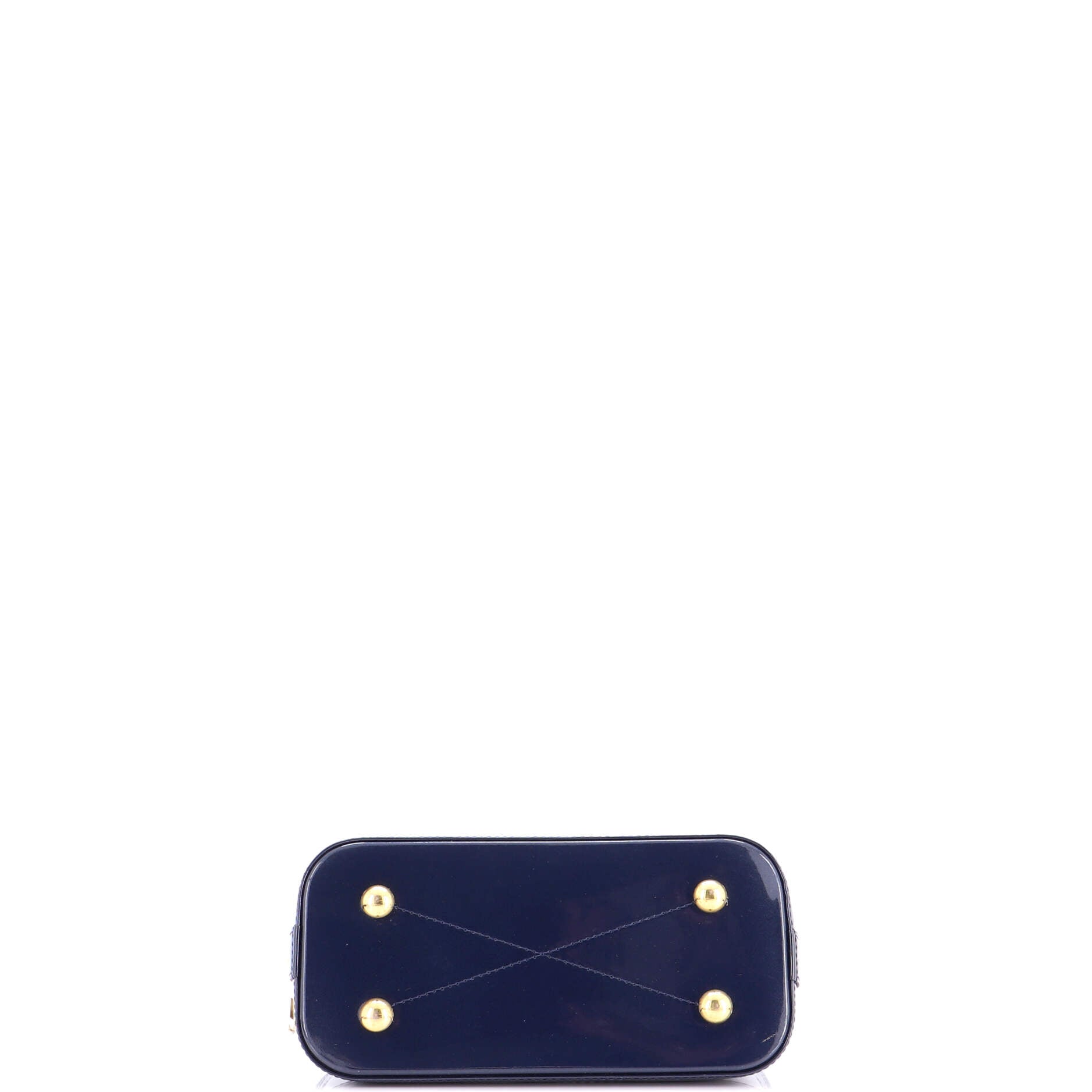 Alma Handbag Vernis with Monogram Canvas BB