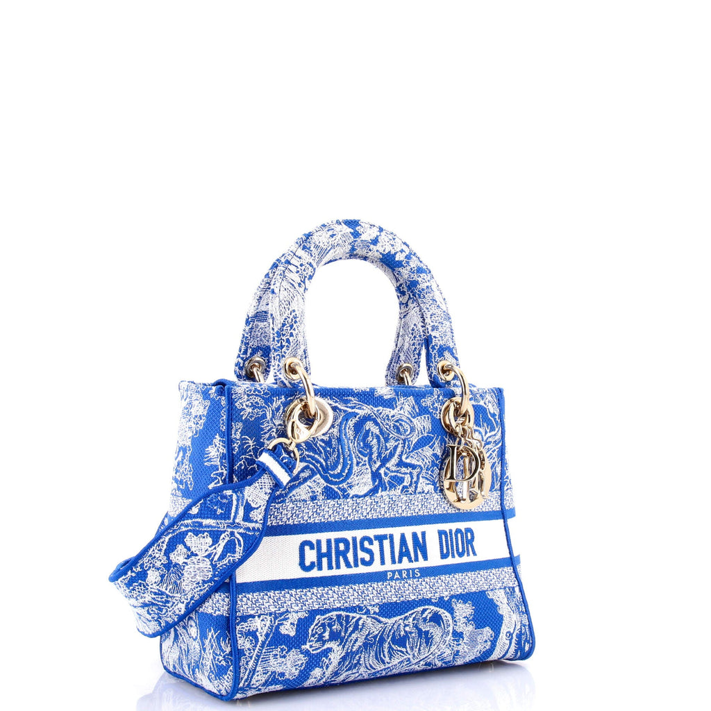 Toile de Jouy Lady D-Lite Bag Embroidered Canvas
