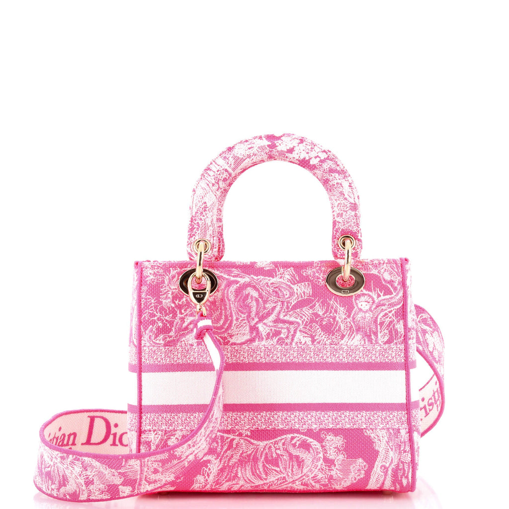 Lady D-Lite Bag Embroidered Canvas Medium