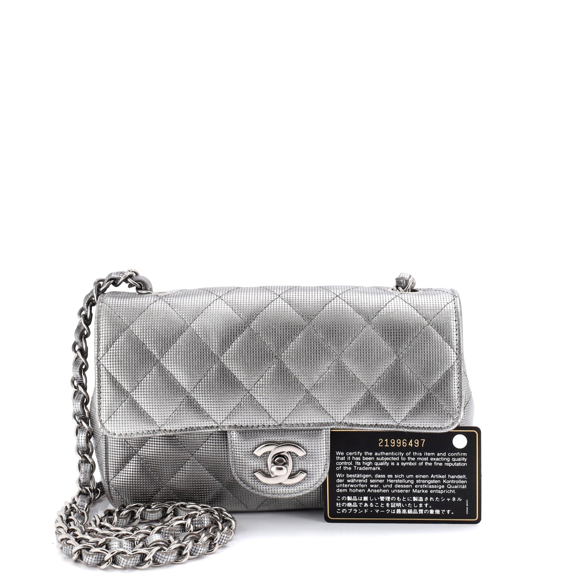 Classic Single Flap Bag Pixel Effect Quilted Calfskin Mini