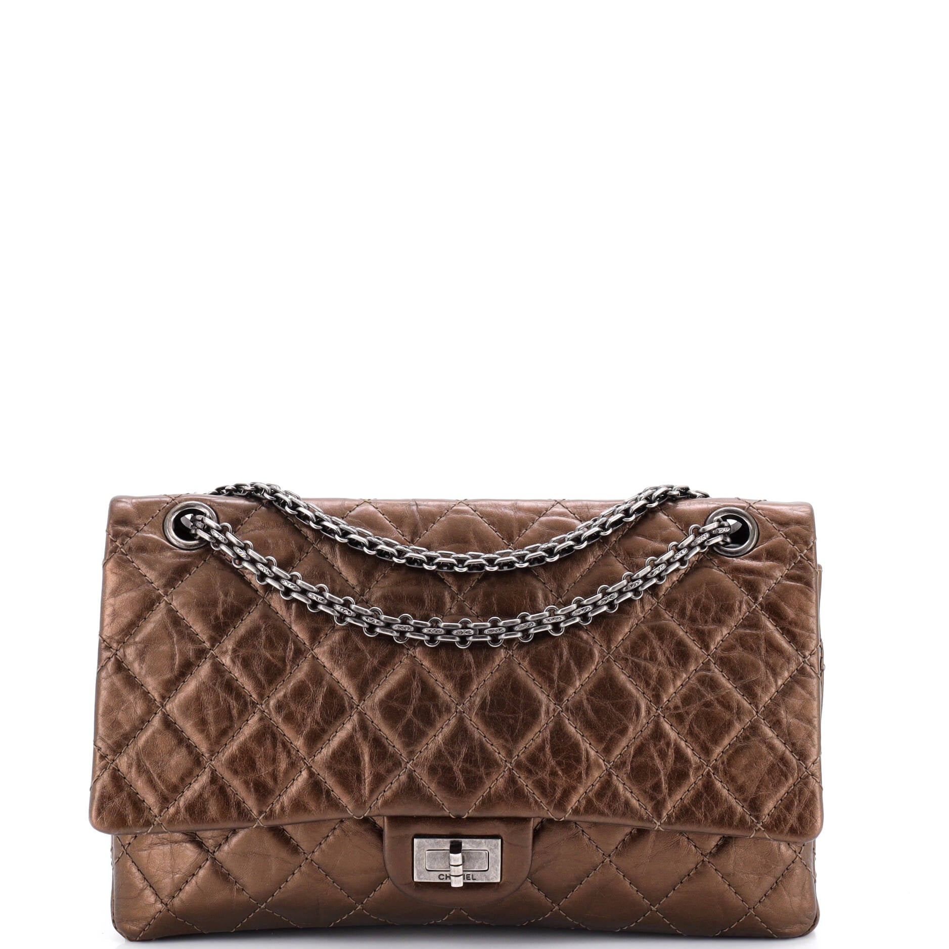 Reissue 2.55 Flap Bag Quilted Metallic Aged Calfskin 226