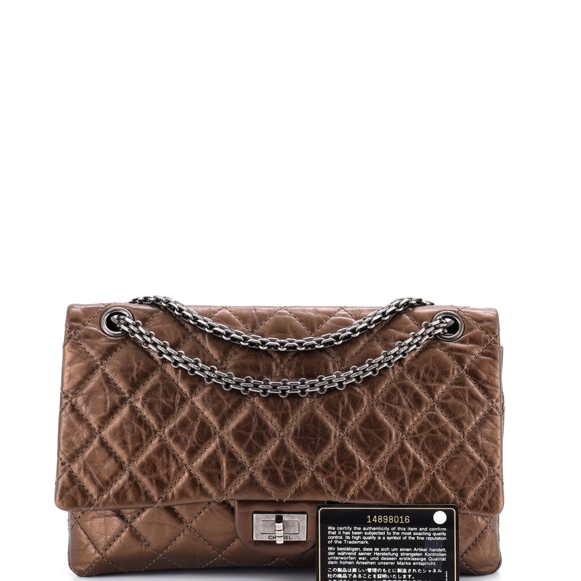Reissue 2.55 Flap Bag Quilted Metallic Aged Calfskin 226