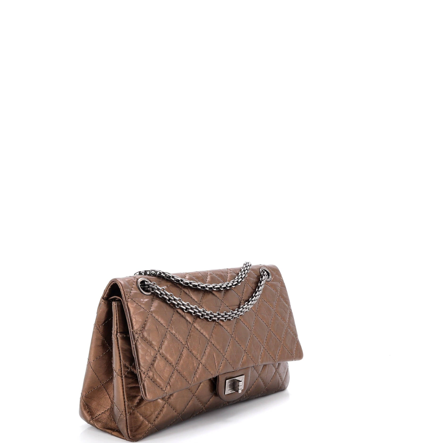 Reissue 2.55 Flap Bag Quilted Metallic Aged Calfskin 226