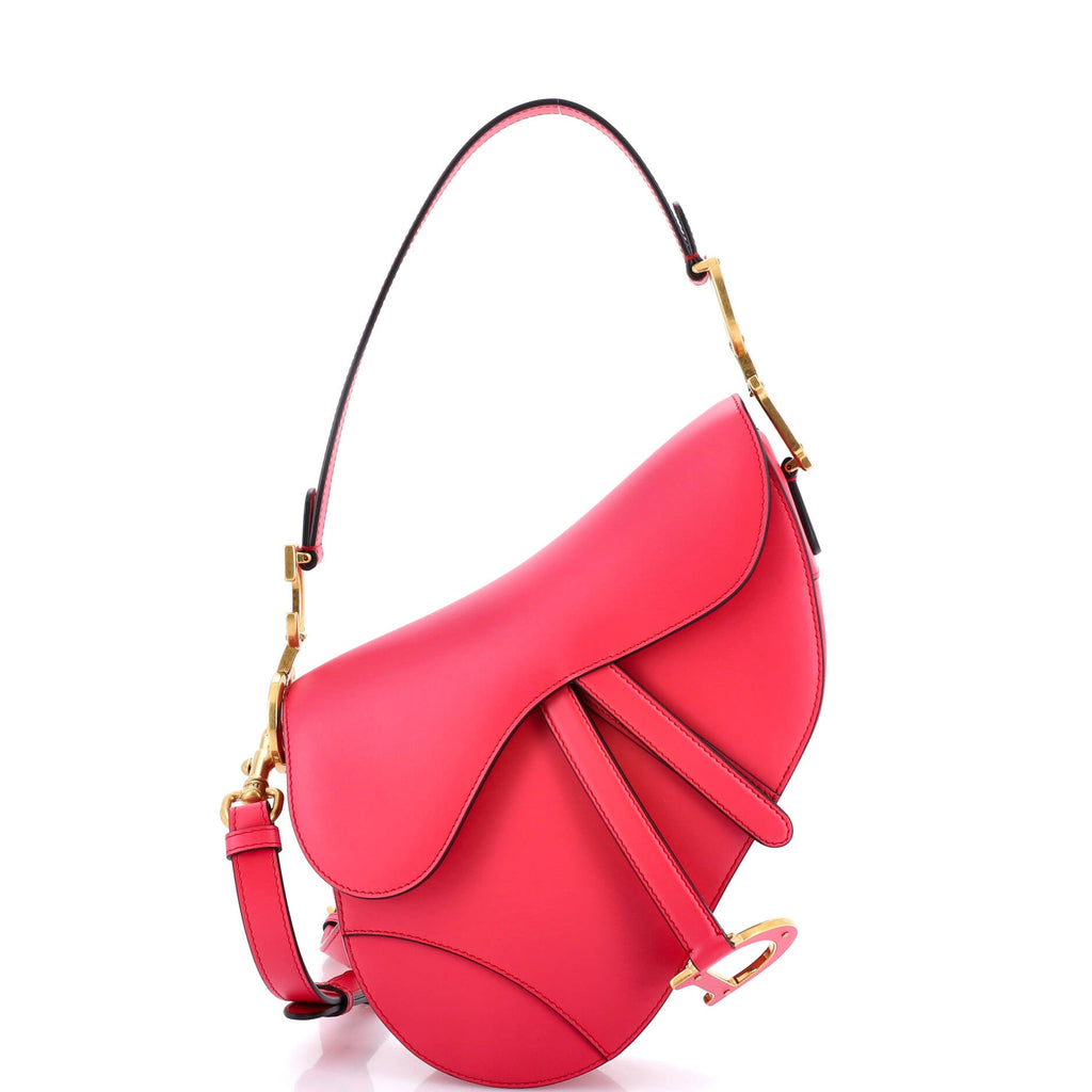 Saddle Handbag with Strap Leather Medium