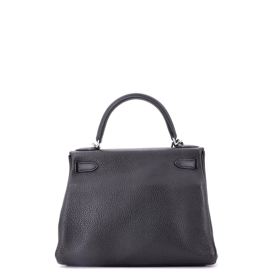Kelly Handbag Grey Clemence with Palladium Hardware 28