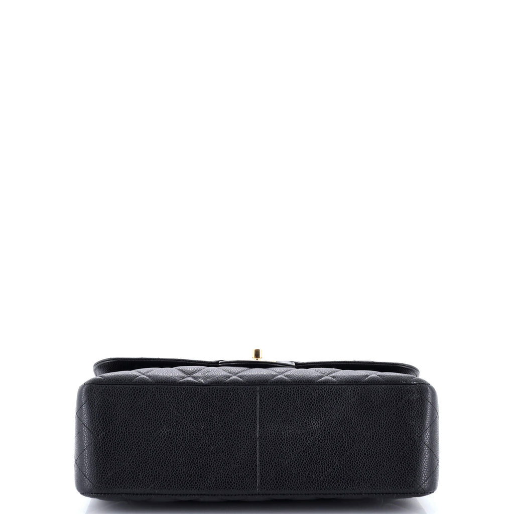 Classic Double Flap Bag Quilted Caviar Jumbo