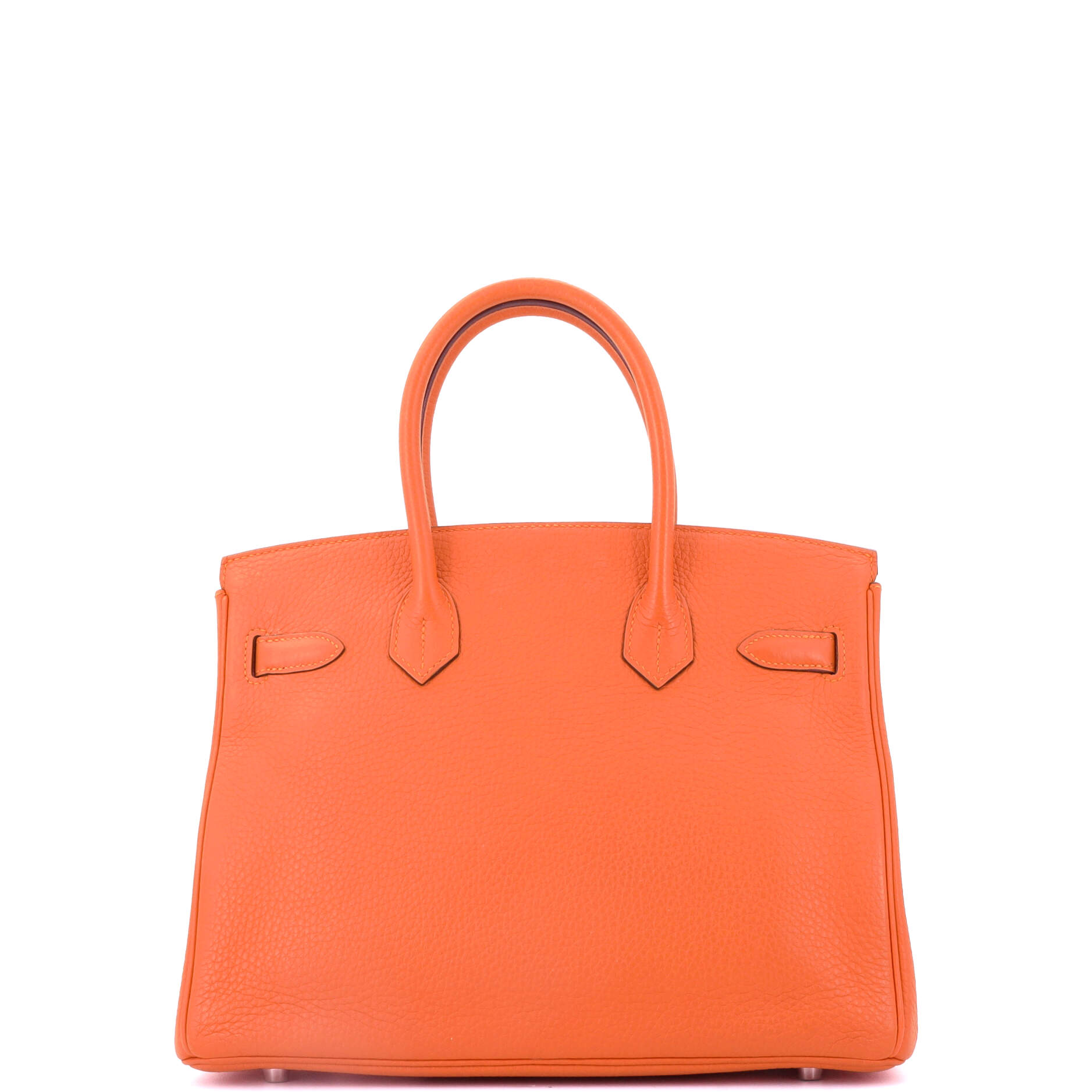 Birkin Handbag Feu Clemence with Palladium Hardware 30