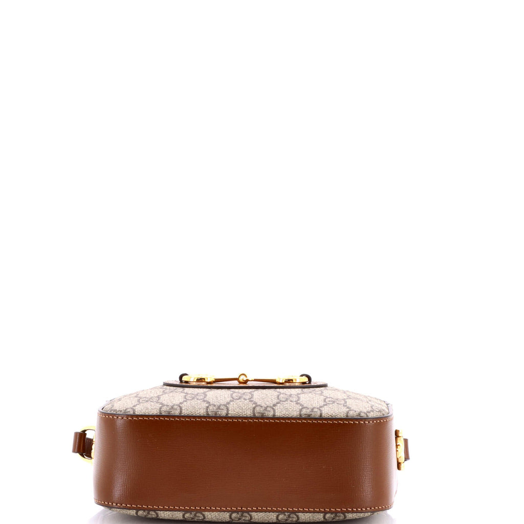 Horsebit 1955 Camera Bag GG Coated Canvas with Leather Small
