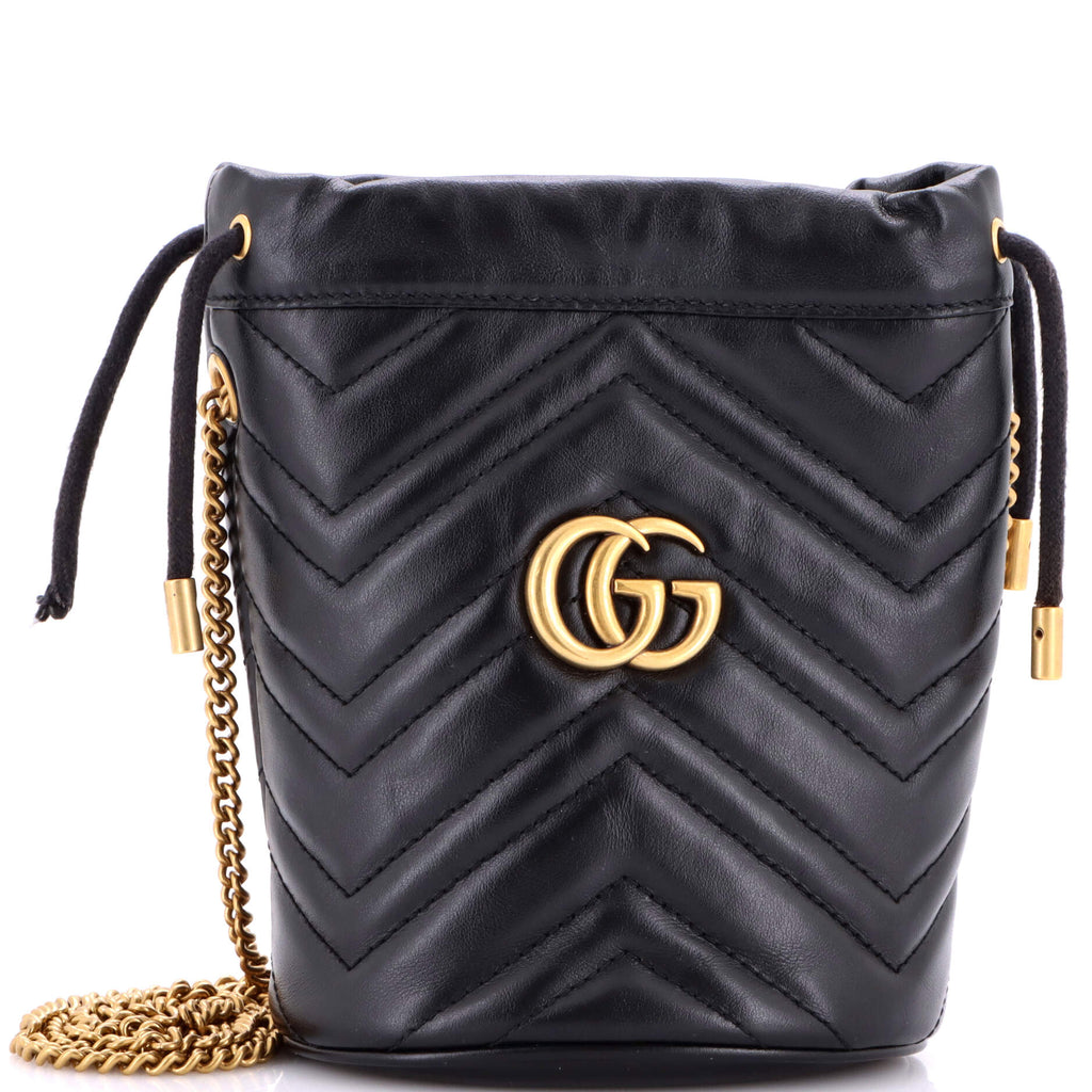 GG Marmont Bucket Bag Matelasse Leather Mini