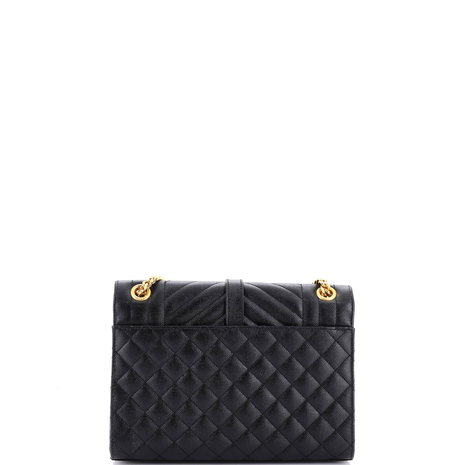 Classic Monogram Envelope Satchel Mixed Matelasse Leather Medium