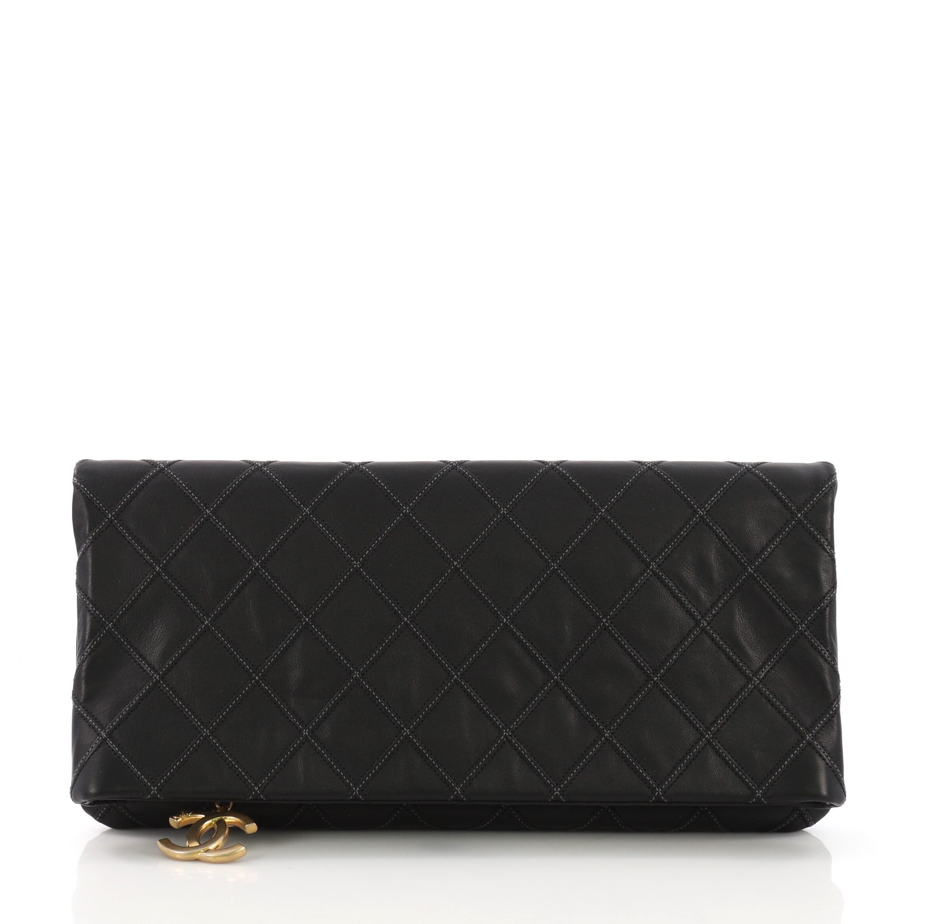Thin City Clutch Quilted Calfskin Large