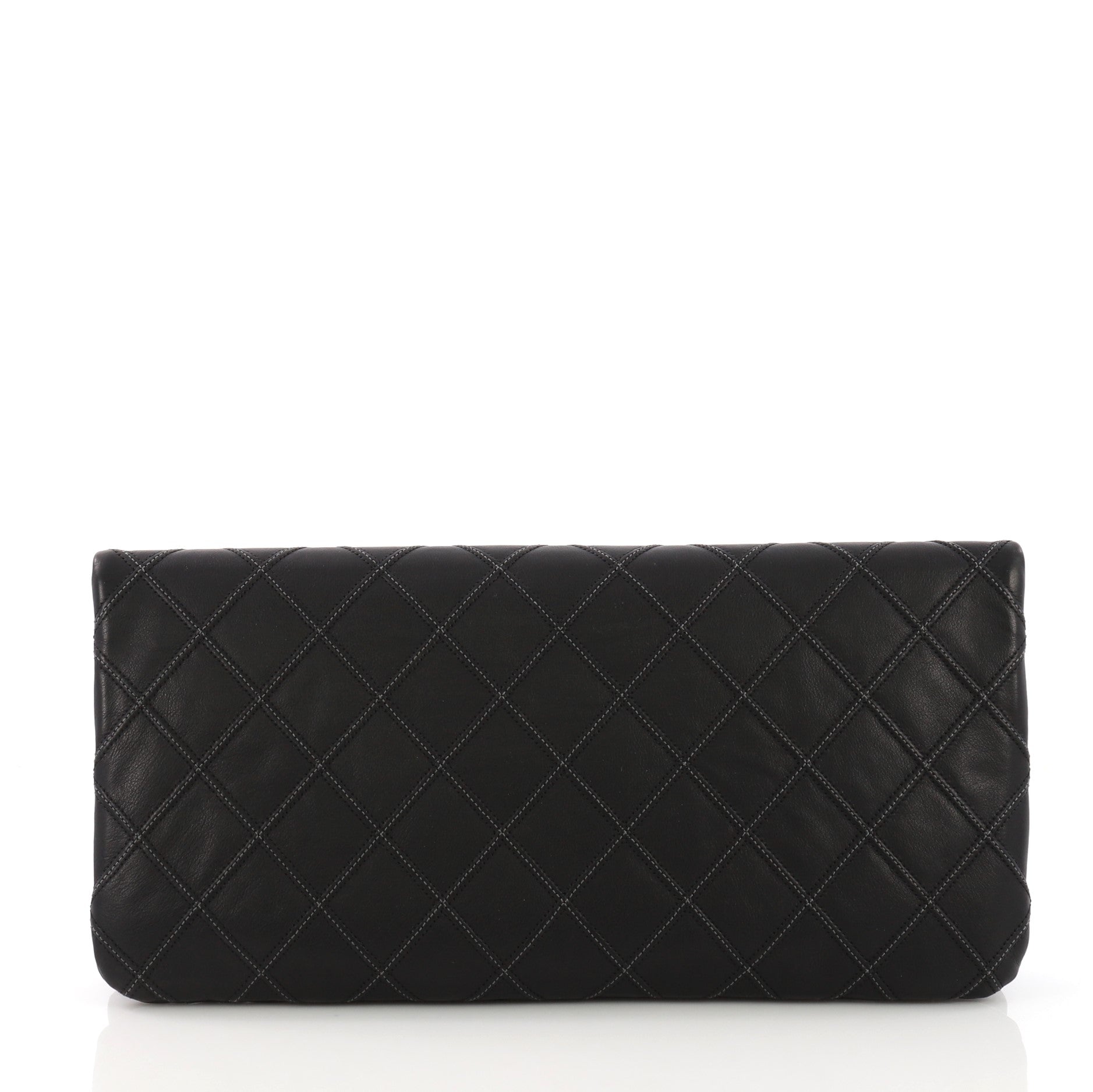 Thin City Clutch Quilted Calfskin Large