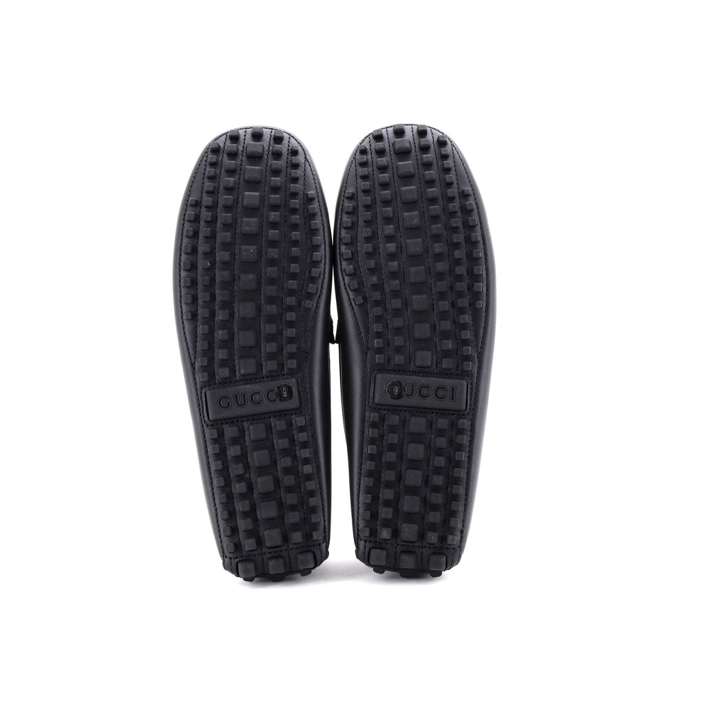 Men's Interlocking G Cutout Loafers Leather