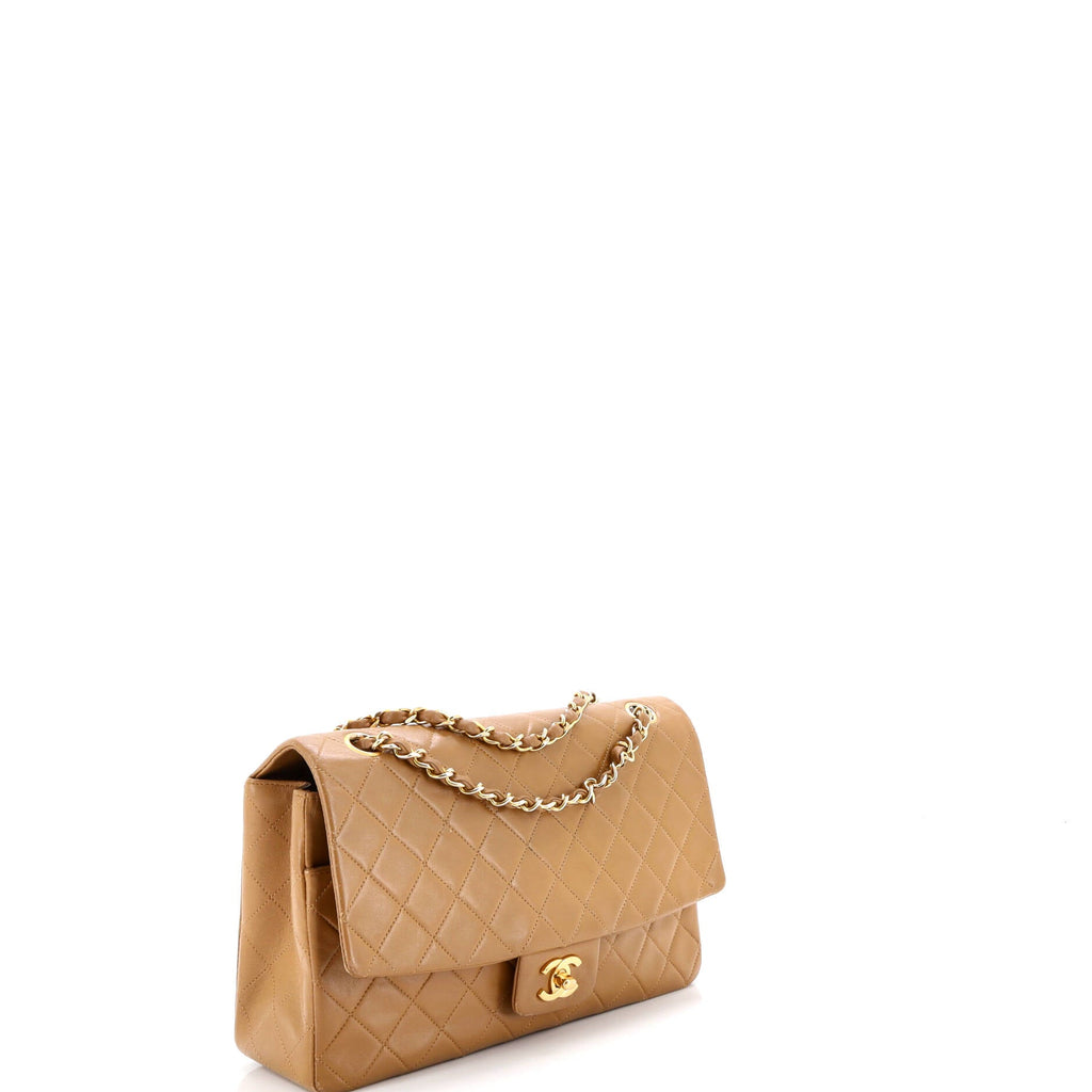 Vintage CC Chain Flap Bag Quilted Lambskin Large