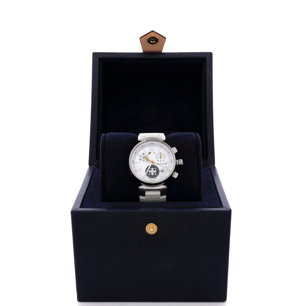 Tambour Lovely Cup Chronograph Quartz Watch Stainless Steel and Rubber 34